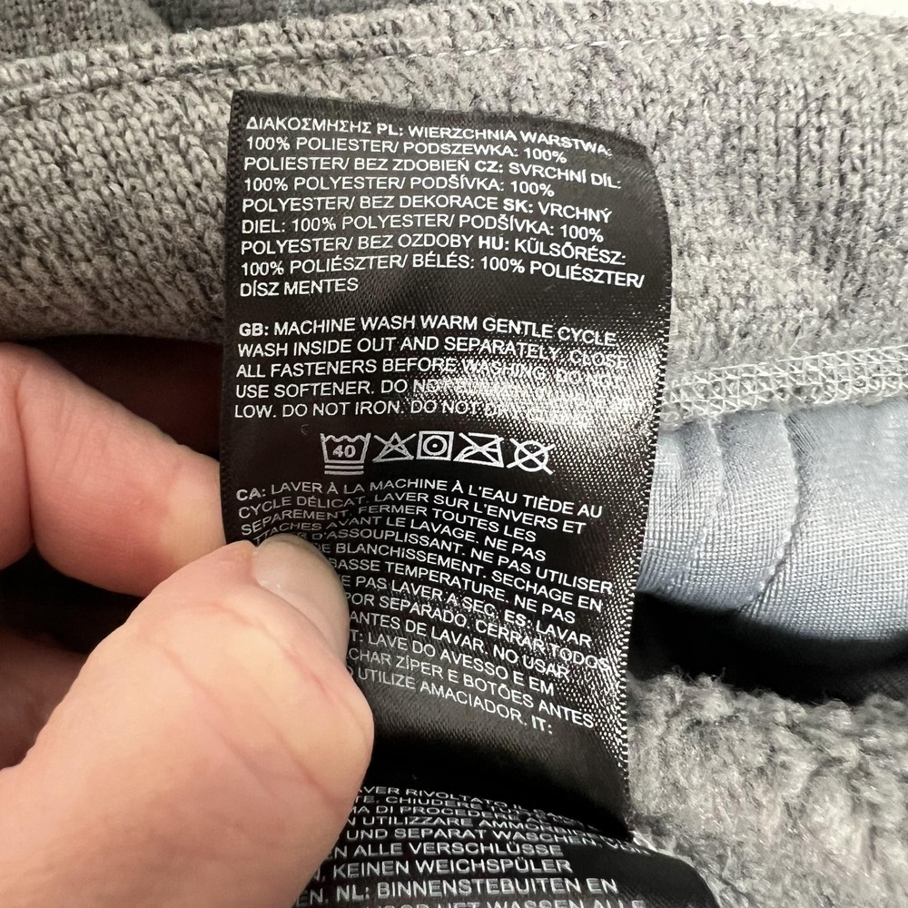 The North Face Jacket Womens XL Gray Fleece Full Zip Stand Collar Embroidered - Picture 7 of 12